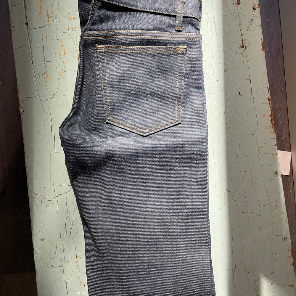 Like-new women’s APC raw denim new standard slim leg jeans from 2008